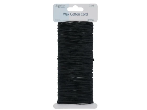 BLACK WAX COTTON CORD