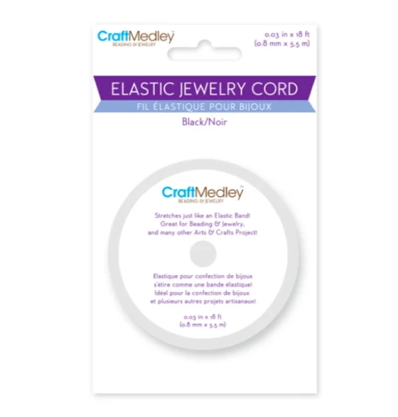 ELASTIC JEWLERY CORD 0.8 MM X 5.5 M