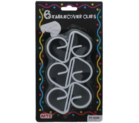 TABLECOVER CLIPS 6CT