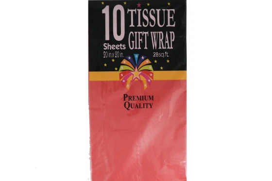 Tissue Gift Wrap Paper Red 10 Count
