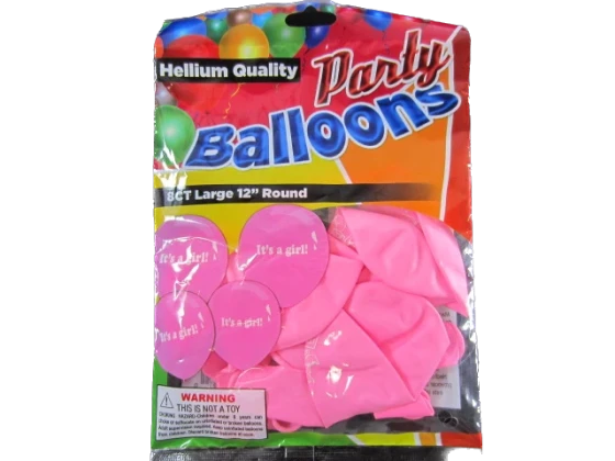 BALLOONS ITS A GIRL 10PK