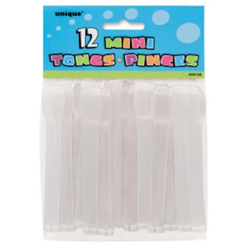 TONGS MINI PLASTIC 12CT