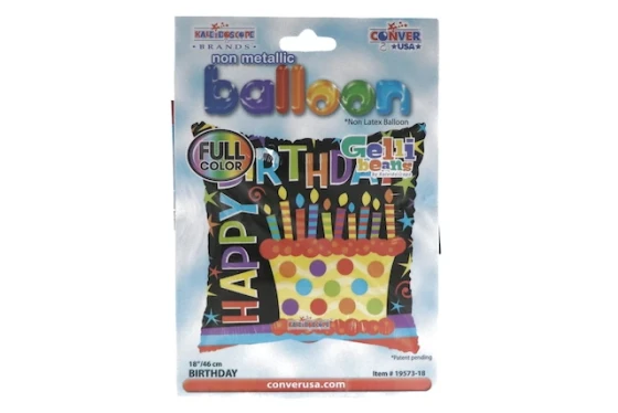 HAPPY BIRTHDAY CAKE NON LATEX GELLI BEAN