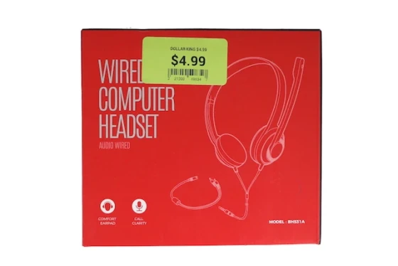 WIRED COMPUTER HEAD SET AUDIO WIRED