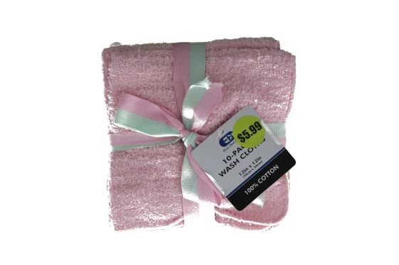 COLORFUL WASH CLOTH 10 PACK