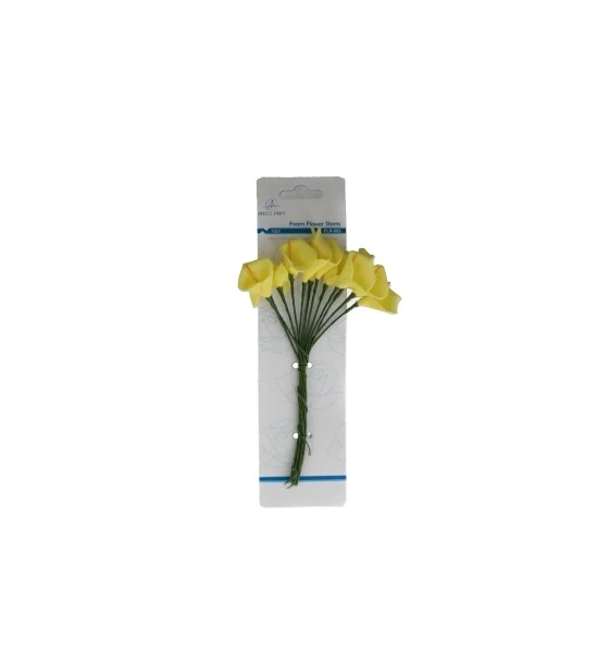 YELLOW LILY FOAM FLOWER 12 COUNT
