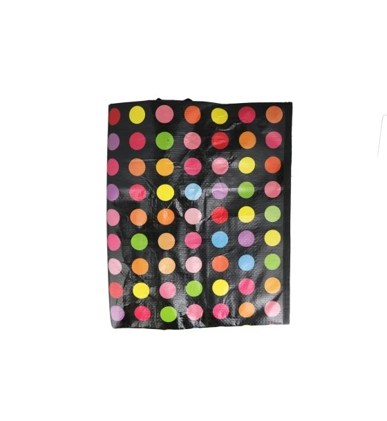 PLASTIC TOTE BAG POLKA DOTTED