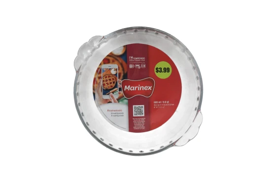 ROUND FLUTED PIE DISH 0.6 QT