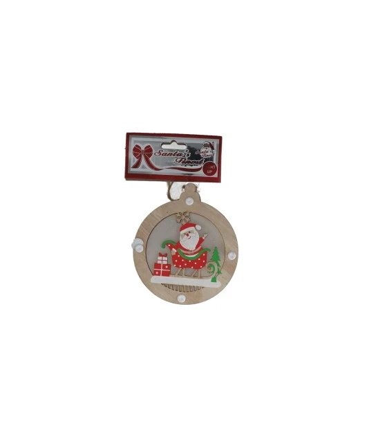 WOODEN ORNAMENT 3ASTD LIGHT UP