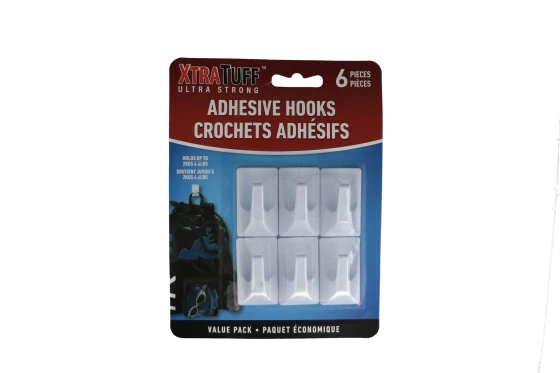 ADHESIVE HOOKS 6 PACK