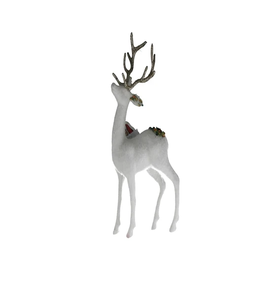 STANDING REINDEER W/ PINE DECOR 26CM SCH