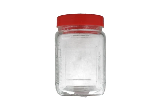 GLASS SQUARE JAR