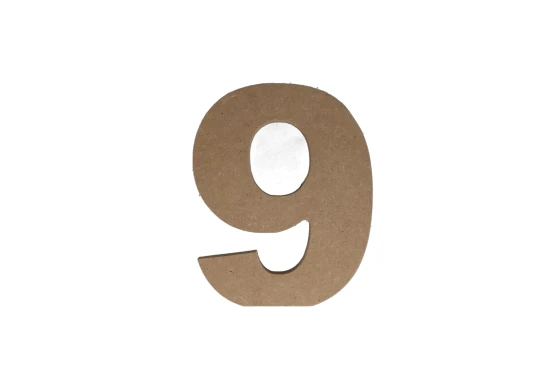 9 WOODEN NUMBER