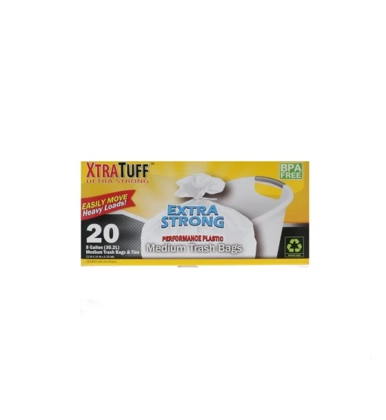 XTRA TUFF TRASH BAG 8GL 20 PACK