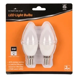 KINGMAN LED LIGHT BULB 6W 2 PC XXX