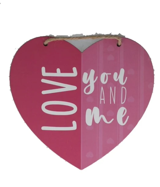 YOU AND ME WOODEN HEART