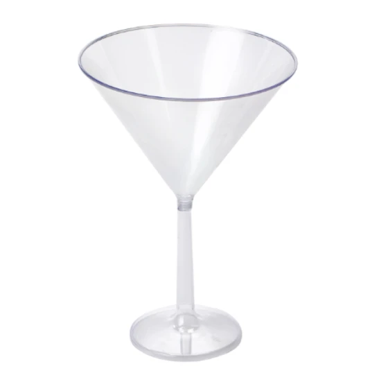 PLASTIC MARTINI CUP 6.9 X 8 CM 12 PACK