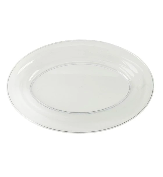 PLASTIC OVAL SERVING TRAY 16 X 11 INCH