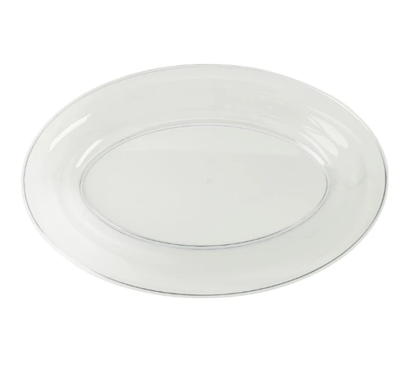 PLASTIC OVAL SERVING TRAY 18 X 12 INCH