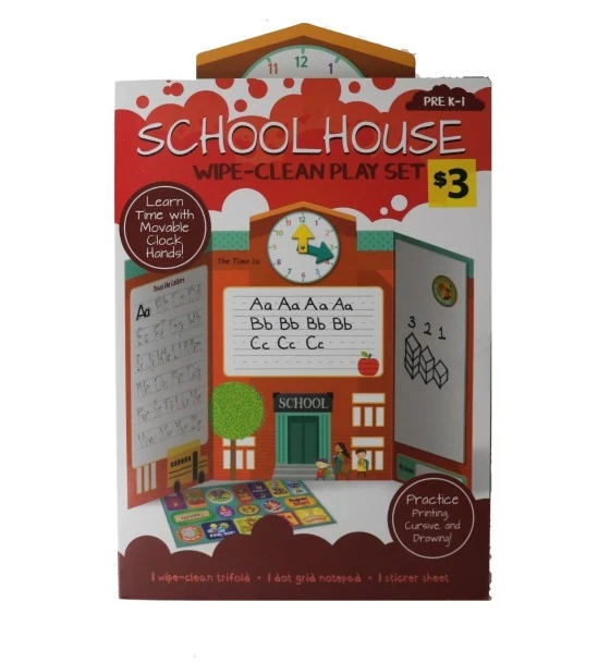 SCHOOL HOUSE WIPE CLEAN PLAY SET