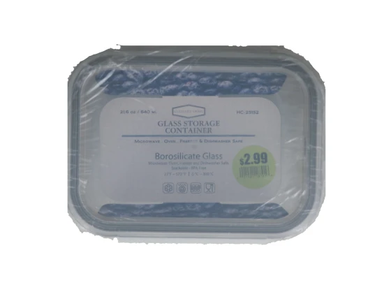 GLASS CONTAINER GLASS 21.6 OZ