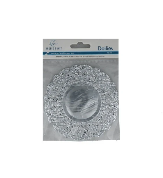 SILVER DOILIES 4 INCH 30 COUNT