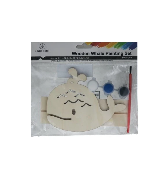 WOODEN WHALE PAINTING SET