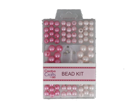 PEARL PINK BEAD KIT ROUND