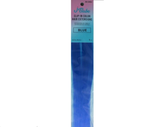 BLUE CLIP IN TINSEL HAIR EXTENSIONS