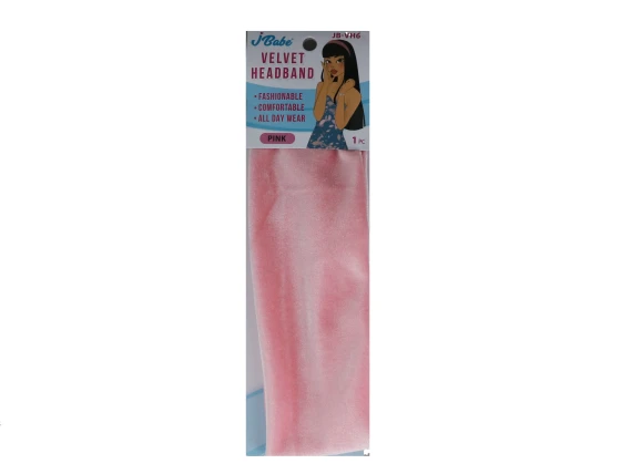 PINK VELVET HEADBAND