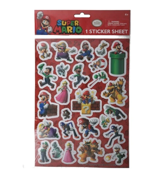 SUPER MARIO 1 STICKER SHEET