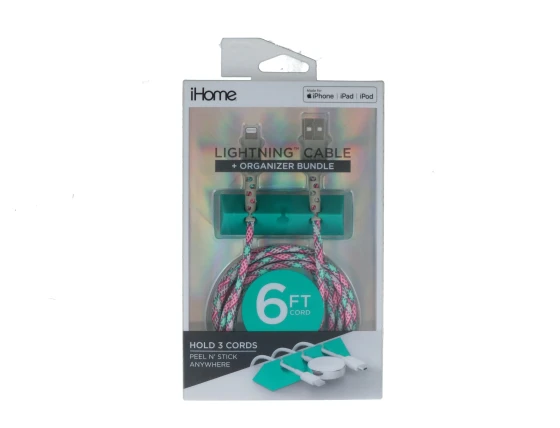 IHOME LIGHTNING CABLE AND ORGANIZER BUNDLE