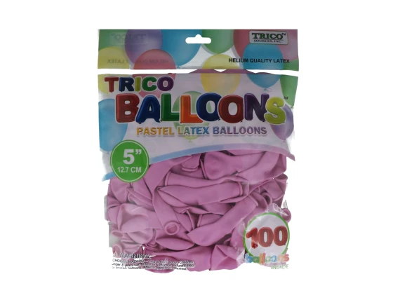 FUCHSIA 5 INCH PASTEL BLUE LATEX BALLOON 100 PACK