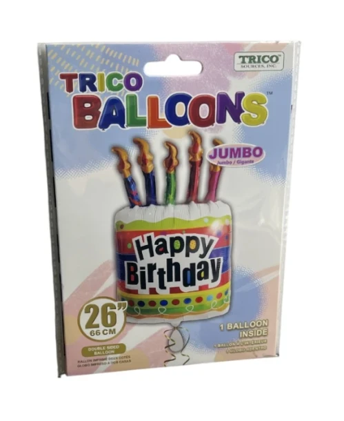 HAPPY BIRTHAY MYLAR 26 INCH BALLOON