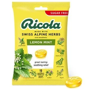 RICOLA LEMON MINT SUGAR FREE