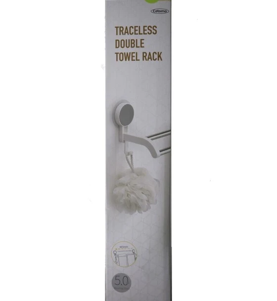 TRACELESS DOUBLE TOWEL RACK