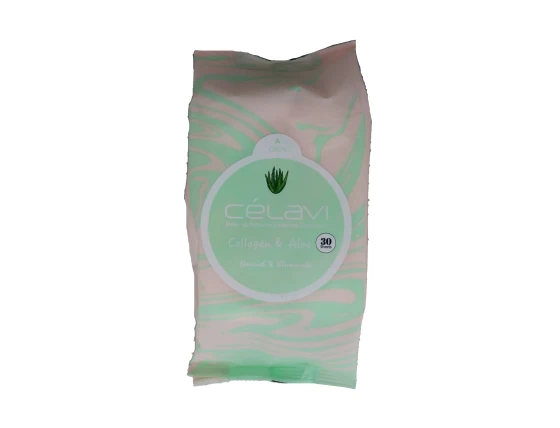 CELAVI COLLAGEN AND ALOE WIPES