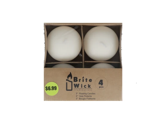 WHITE CANDLES 4 PCS