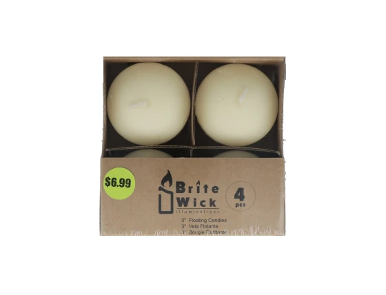 IVORY CANDLES 4 PCS