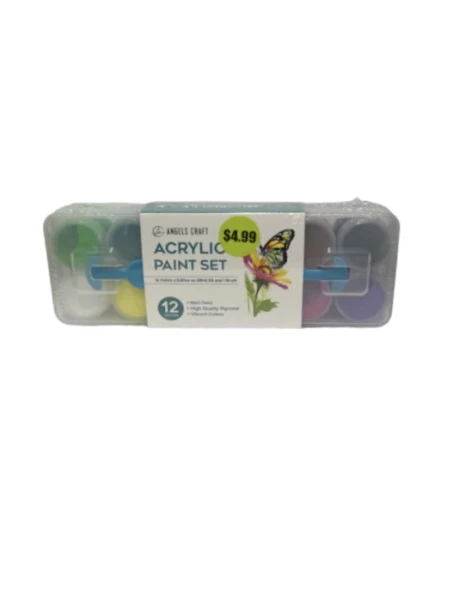 ACRYLIC PAINT SET 12 COLORS