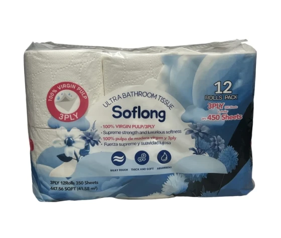 ULTRA BATHROOM TISSUE SOFLONG 100% VIRGIN PULP 12 PACK