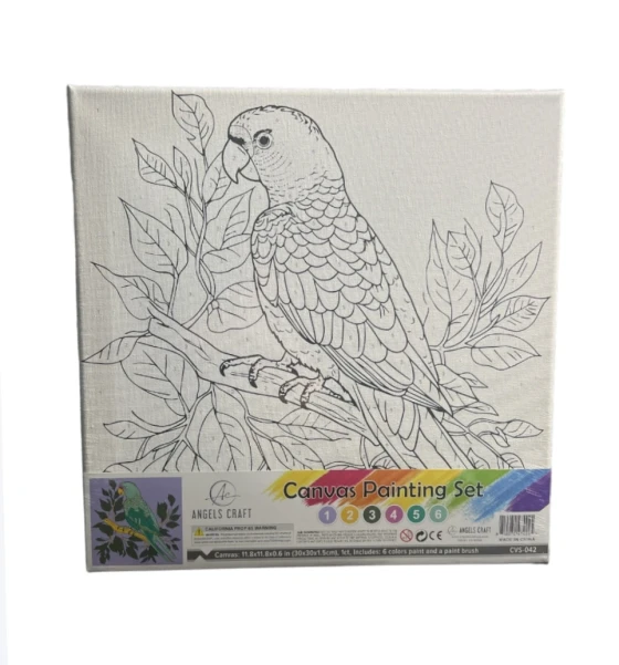 BIRD CANVAS WITH PAINT