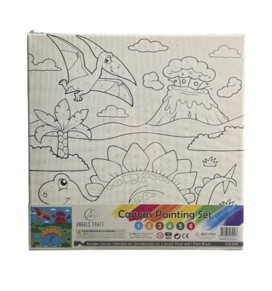 DINO CANVAS WITH PAINT