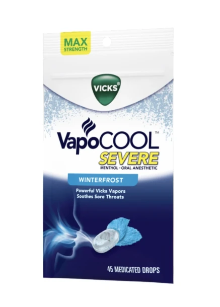 VICKS VAPO COOL SEVERE WINTERFROST 18 MEDICATED DROPS