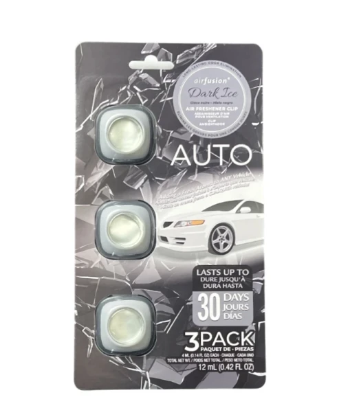 DARK ICE AIR FUSION CAR AIR FRESHENER CLIPS 3 PACK