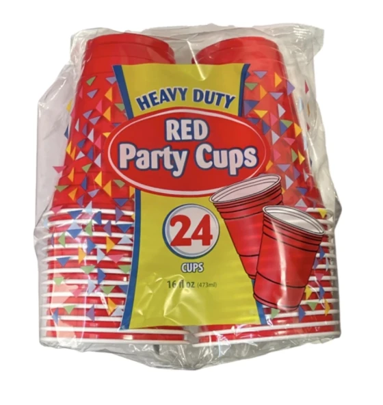 RED PARTY CUPS 16 FL OZ 24 COUNT