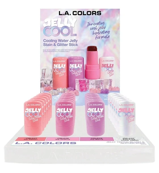 JELLY COOL BLUSH TINT AND GLITTER STICK DISPLAY ddd