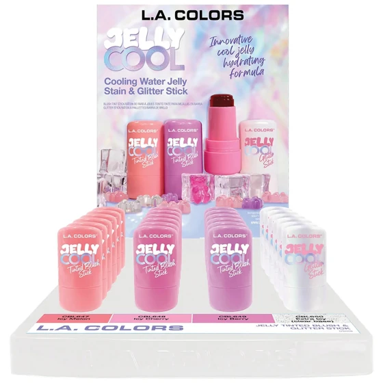 JELLY COOL BLUSH TINT AND GLITTER STICK DISPLAY