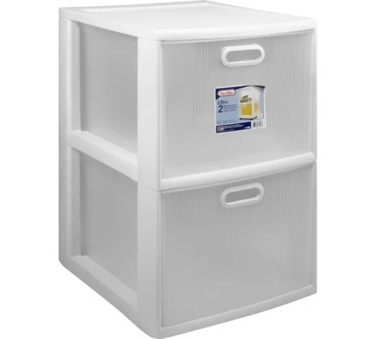 STERILITE 2 DRAWER CART 18 X 16 X 26