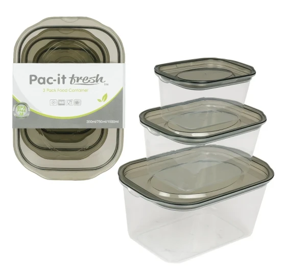 PAC IT FRESH 3 PACK FOOD CONTAINER 350/750/1500 ML